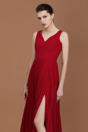Herrlich A-Line Normale Taille Bodenlanges Brautjungfernkleid aus Chiffon - Bild 7