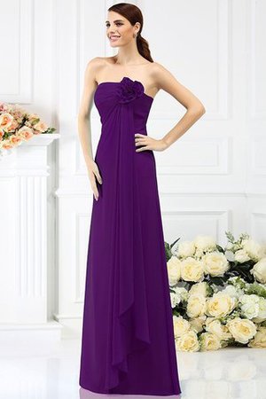 Robe demoiselle d'honneur longue avec fleurs avec chiffon de bustier ligne a - Photo 13