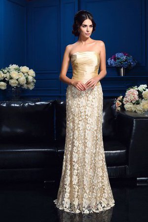Ärmelloses Normale Taille Sittsames Bodenlanges Brautmutterkleid mit Jacke - Bild 3