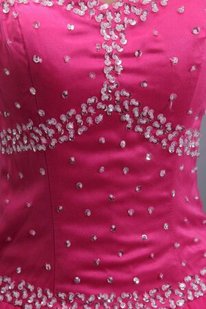 Robe de soirée long avec perle textile en tulle avec lacets de bustier - Photo 4