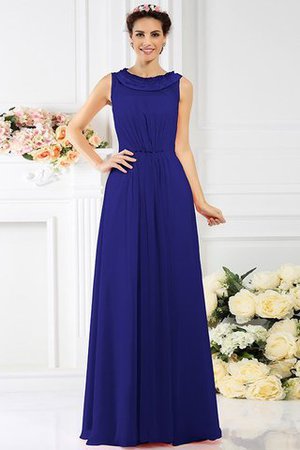 Boot-Ausschnitt Chiffon Reißverschluss Prinzessin Bodenlanges Brautjungfernkleid - Bild 26