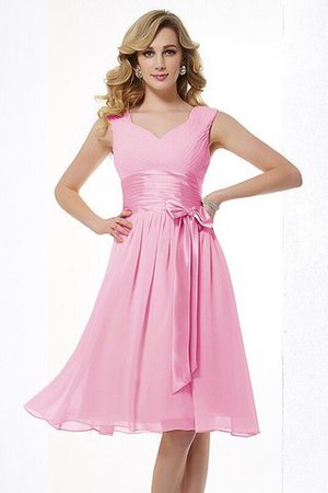Normale Taille A-Linie Prinzessin Drapiertes Brautjungfernkleid aus Chiffon - Bild 21
