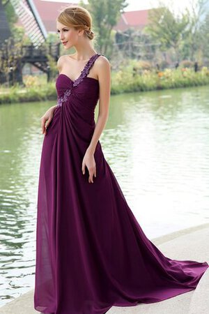 Abito da Sera con Fiore A Terra in Chiffon Conotta Schiena Nuda - Foto 1