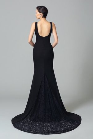 Reißverschluss Ärmelloses Sexy Abendkleid mit Bordüre mit Quadrat Ausschnitt - Bild 2