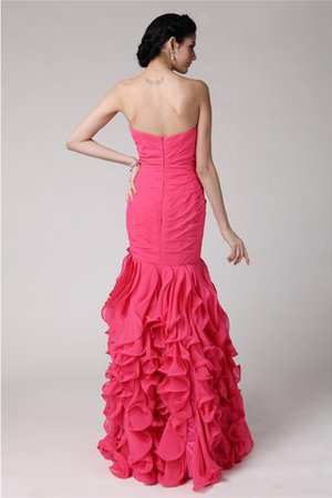 Robe de bal naturel de sirène col en forme de cœur de lotus avec perle - Photo 2