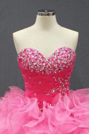 Duchesse-Linie Herz-Ausschnitt Reißverschluss Spitze langes Quinceanera Kleid aus Tüll - Bild 3