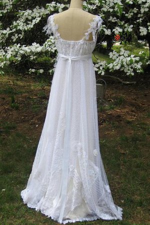 Spitze V-Ausschnitt Brautkleid mit Schmetterlingsknoten mit Schleife - Bild 2