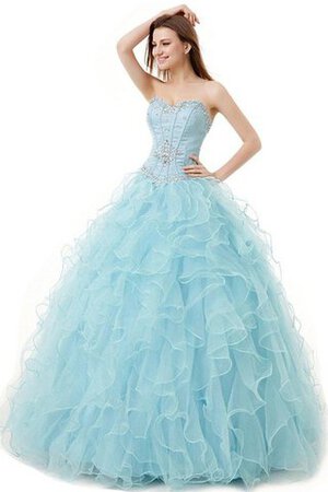 Robe douce seize en tulle manche nulle en chute avec cristal de mode de bal - Photo 3