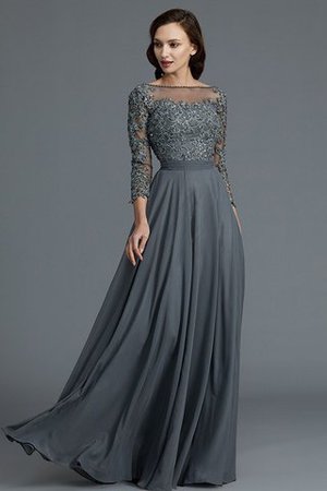 Prinzessin A-Linie Normale Taille Bodenlanges Brautmutterkleid aus Chiffon - Bild 3