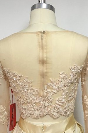 Reißverschluss A-Linie Normale Taille Ballkleid aus Satin mit Applikation - Bild 2