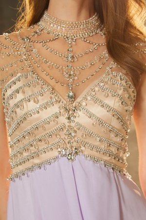 Vestido de Noche de Corte princesa en Gasa de Cremallera de Escote con cuello Alto - Foto 5