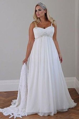 Abito da Sposa Senza Maniche A-Line sogno in Chiffon Semplice sensuale - Foto 1