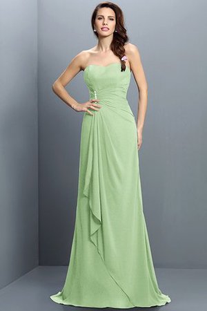 Ärmelloses Chiffon Sweep train Brautjungfernkleid mit Rücken Schnürung mit Plissierungen - Bild 26
