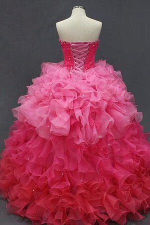 Duchesse-Linie Herz-Ausschnitt Reißverschluss Spitze langes Quinceanera Kleid aus Tüll - Bild 2