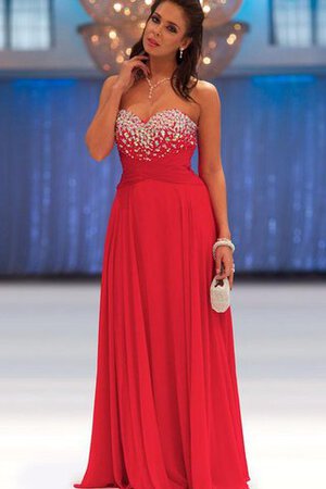 Robe de bal distinguee ruché jusqu'au sol croisade col en forme de cœur - Photo 4