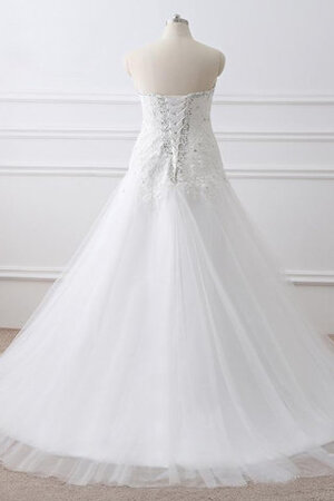 Abito da sposa coda a strascico corto elegante cuore eccellente a sala con perline - Foto 2