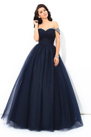 Reißverschluss Duchesse-Linie Normale Taille Anständiges Quinceanera Kleid mit Perlen - Bild 4