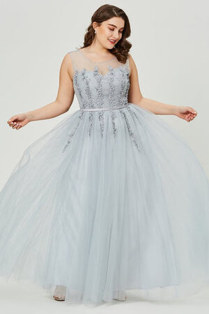 Wunderbar Satin Romantisches Festliches Ballkleid mit Blume - Bild 5