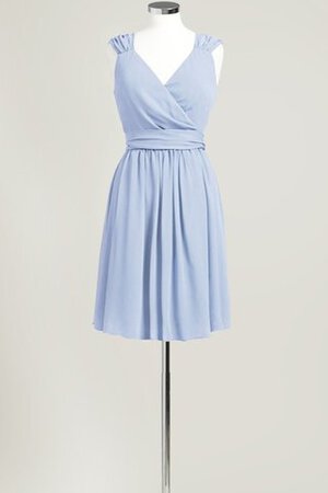 Robe demoiselle d'honneur bref v encolure avec sans manches ligne a - Photo 15