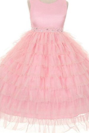 Robe de cortège enfant avec perle textile en tulle de tour de ceinture empire ligne a - Photo 2