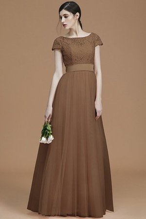 A Linie Prinzessin Normale Taille Brautjungfernkleid mit Schleife mit Gürtel - Bild 20