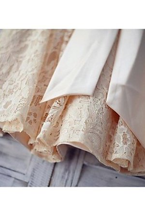 Prinzessin Normale Taille Reißverschluss Bodenlanges Blumenmädchenkleid mit Bordüre - Bild 4