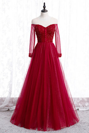 Robe de bal cordon magnifique a-ligne avec perle discrete - Photo 1