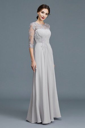 Dreiviertel Länge Ärmeln Prinzessin Ewiges Bodenlanges Brautmutterkleid mit Rüschen - Bild 4