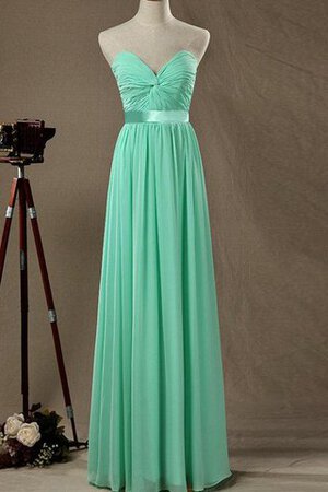 Robe demoiselle d'honneur simple ceinture de lotus fermeutre eclair manche nulle - Photo 1