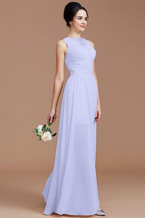 Robe demoiselle d'honneur naturel en chiffon avec zip de princesse au niveau de cou - Photo 23