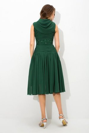 Plissiertes Ärmelloses Prinzessin Chiffon Ballkleid mit Drapierung - Bild 2