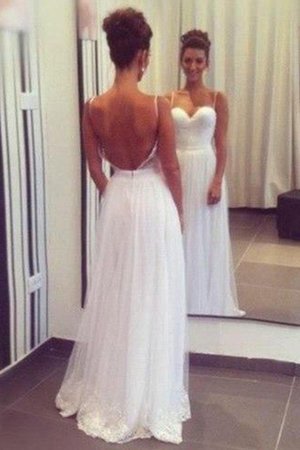 Robe de mariée fourreaux plissés de col en cœur sucré naturel longue - Photo 1