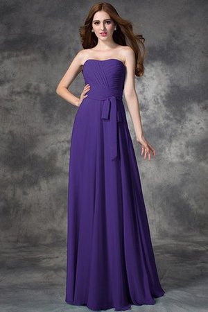Normale Taille A-Line Chiffon Bodenlanges Anständiges Brautjungfernkleid - Bild 24