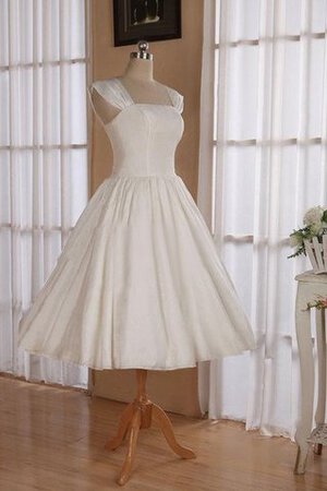 Abito da Sposa in Raso Senza Maniche A-Line Conotta Formale E Informale Quadrato - Foto 1