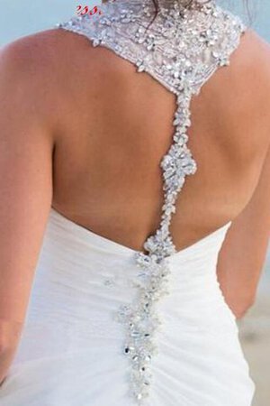 Etui V-Ausschnitt klassisches Perlenbesetztes modisches Brautkleid mit Applikation - Bild 2
