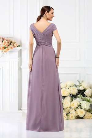 Robe demoiselle d'honneur plissage longue avec fronce a-ligne avec chiffon - Photo 30