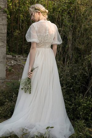 Abito da sposa in pizzo in pizzo abbagliante naturale in tulle all aperto - Foto 2