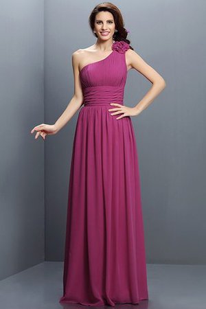Prinzessin One Schulter Reißverschluss Bodenlanges Sittsames Brautjungfernkleid - Bild 5