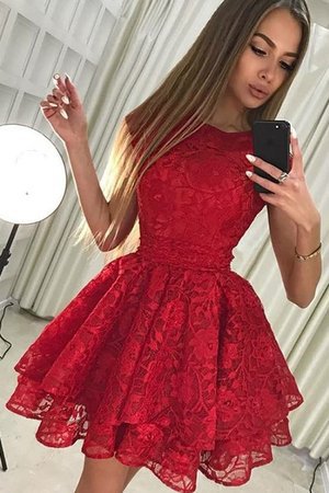 Schaufel-Ausschnitt A-Linie Attraktiv Ärmelloses Kurzes Abiballkleid - Bild 1