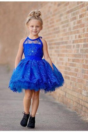 Robe de cortège enfant bref a-ligne avec fleurs avec sans manches decoration en fleur - Photo 1