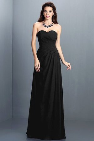 Prinzessin Ärmelloses A-Linie Brautjungfernkleid mit Herz-Ausschnitt mit Plissierungen - Bild 2