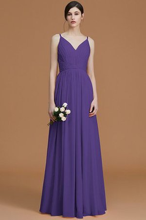 Abito da Damigella A Terra Naturale Principessa in Chiffon A-Line - Foto 30