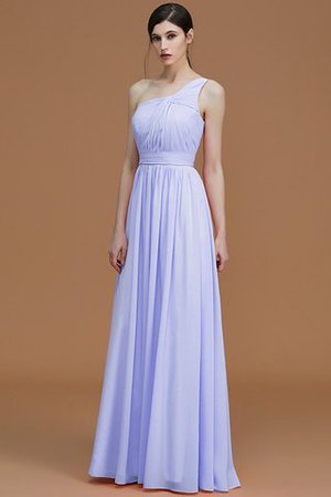 Ärmelloses Chiffon A Linie Gerüschtes Ein Schulterfreies Brautjungfernkleid - Bild 23