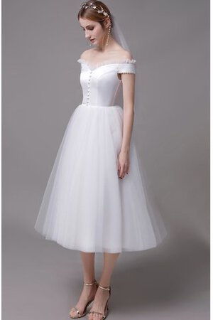 Abito da sposa giunonico in tulle senza strap senza maniche favola con bottone - Foto 3