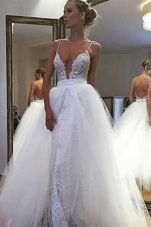 Robe de mariée intemporel elégant naturel avec sans manches longueur au ras du sol - Photo 1