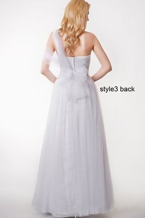Robe demoiselle d'honneur mode ceinture bandouliere spaghetti en tulle col en forme de cœur - Photo 7