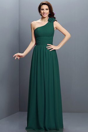 Prinzessin One Schulter Reißverschluss Bodenlanges Sittsames Brautjungfernkleid - Bild 9