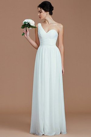 Vestido de Dama de Honor en Gasa de Natural de Un sólo hombro de Sin mangas - Foto 20
