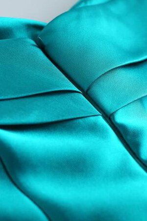 Robe de soirée de sirène de traîne courte avec zip d'epaule ecrite - Photo 5