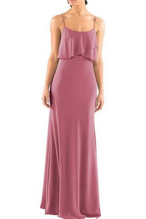 Abito da Damigella A Terra Tubino Vintage Semplice in Chiffon Cerniera - Foto 1